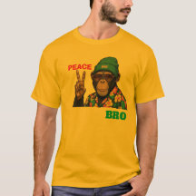 Friedensbruder-Schimpanse-Grafik-T-Shirt - Cooler
