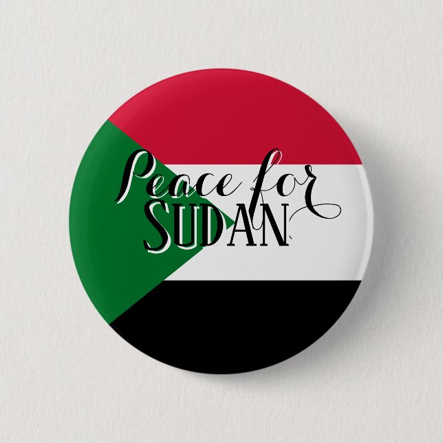 Friedensbutton für Sudan  Solidarität & Bewusstsei Button (Vorderseite)