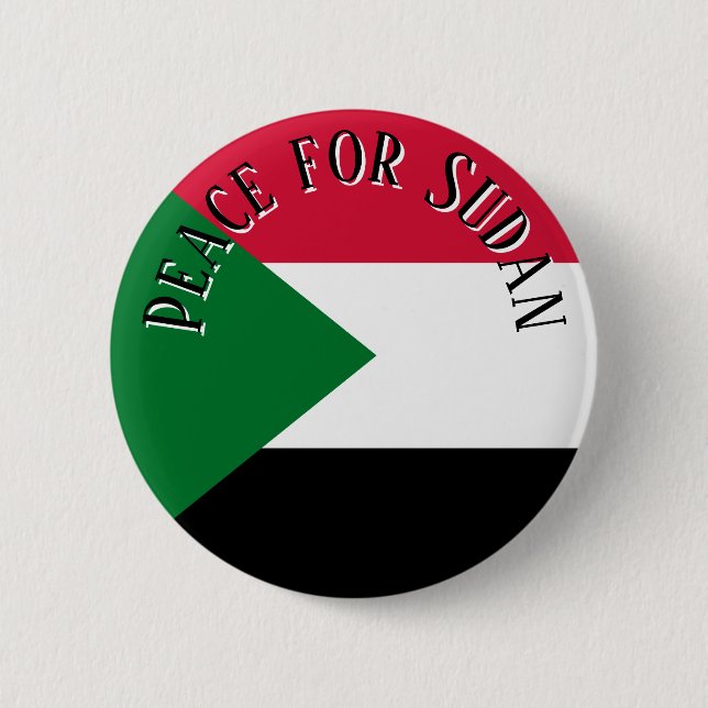 Friedensbutton für Sudan  Solidarität & Bewusstsei Button (Vorderseite)