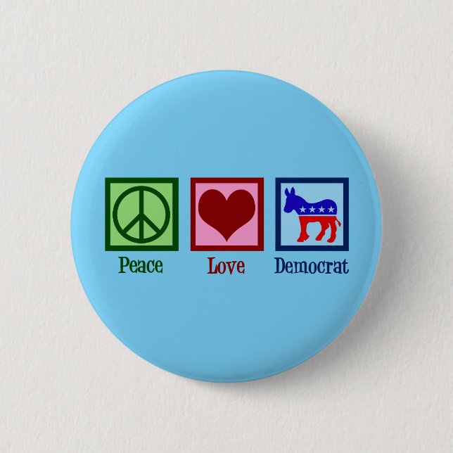 Friedensdemokratie Liebe Button (Vorderseite)