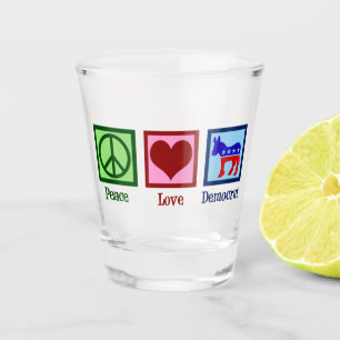 Friedensdemokratie Liebe Schnapsglas