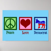 Friedensdemokratin Donkey Niedlich Blue Liebe