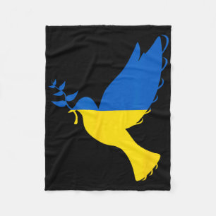 Friedensdove in der Ukraine. Steh mit der Ukraine. Fleecedecke