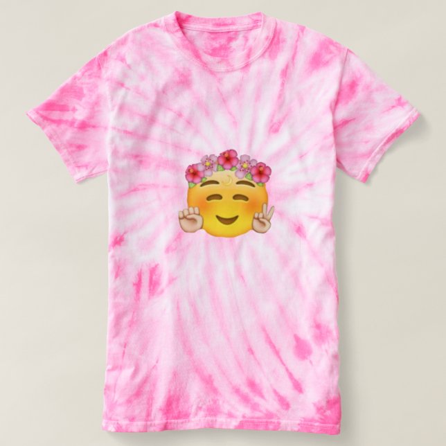 FriedensEmoji Krawattenfrauen T-Shirt (Design vorne)