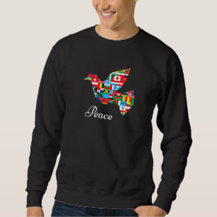 Friedensfahnen der Welt Sweatshirt