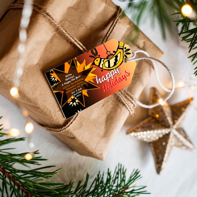 Friedensferien Sterne Grüße Geschenkanhänger (Von Creator hochgeladen)