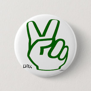 Friedensfinger - Grün Button