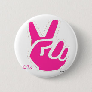 Friedensfinger - Rosa Button