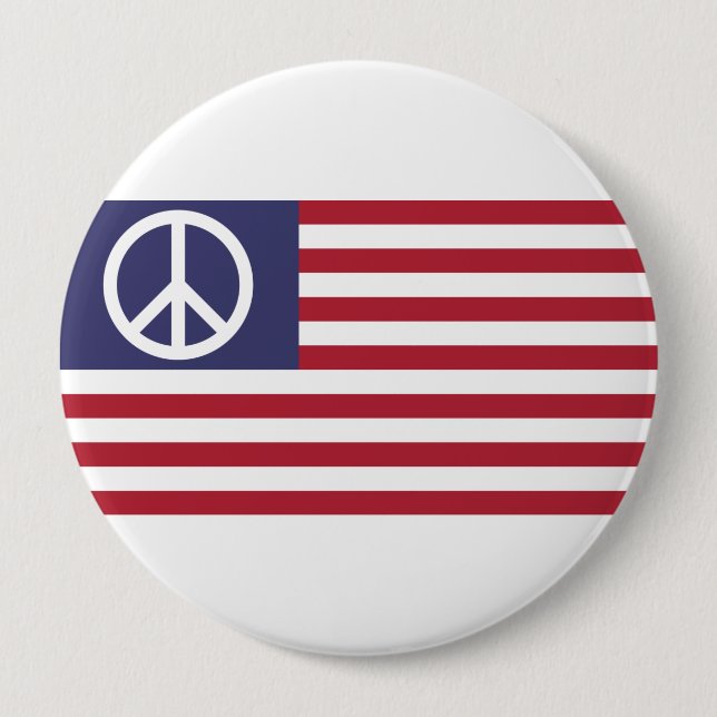 Friedensflagge der Vereinten Staaten Button (Vorderseite)