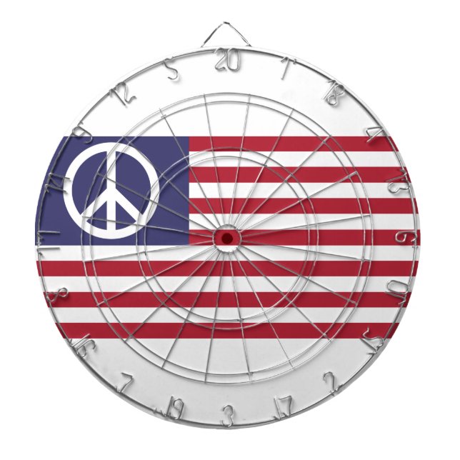 Friedensflagge der Vereinten Staaten Dartscheibe (vorne)