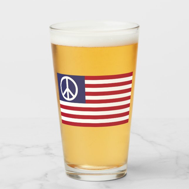 Friedensflagge der Vereinten Staaten Glas (Vorne (Gefüllt))