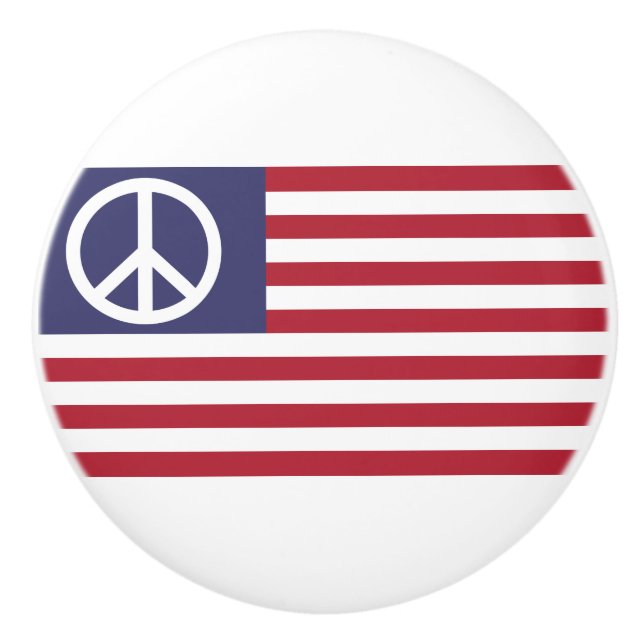 Friedensflagge der Vereinten Staaten Keramikknauf (Vorderseite)