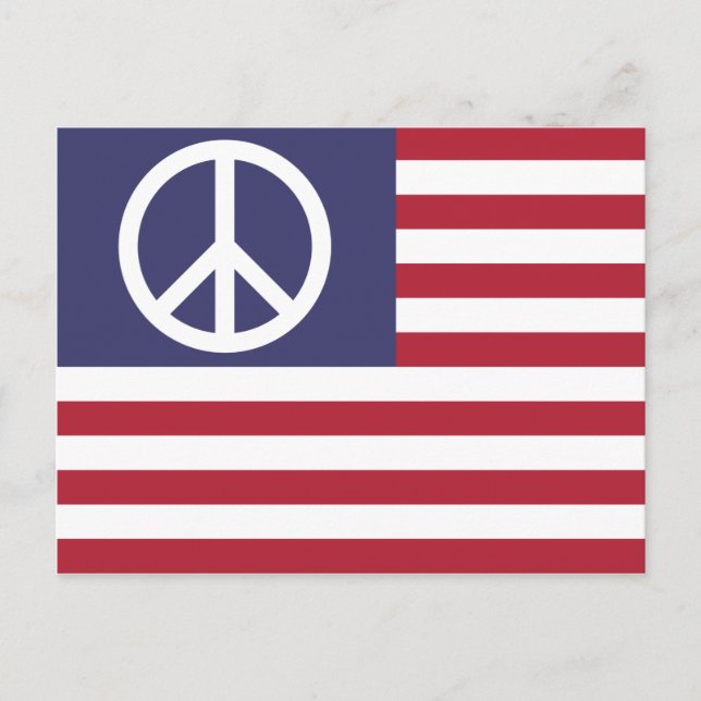 Friedensflagge der Vereinten Staaten Postkarte (Vorderseite)