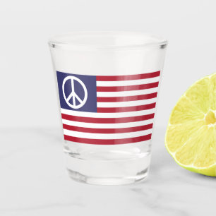 Friedensflagge der Vereinten Staaten Schnapsglas