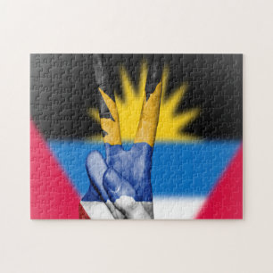 Friedensflagge von Antigua und Barbuda. Puzzle