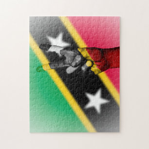 Friedensflagge von St. Kitts. Puzzle
