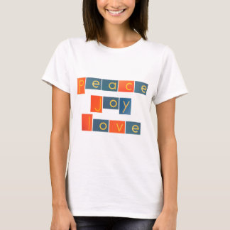 FRIEDENSfreude-LIEBE Sandpapier-Buchstaben T-Shirt