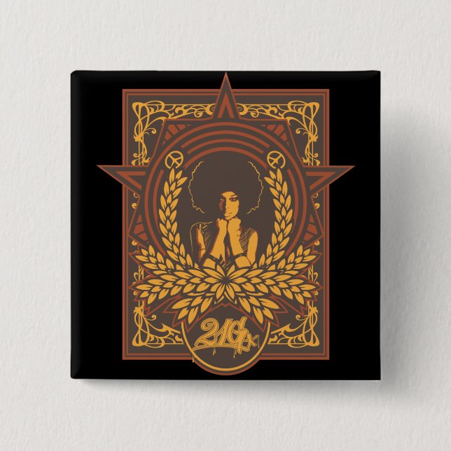 FriedensFunkAfro Button (Vorderseite)