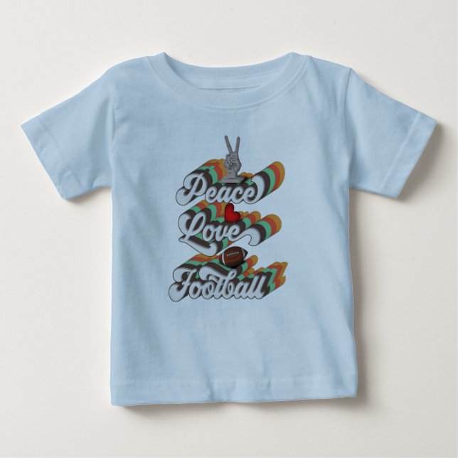Friedensfußball, Retro-Fußball-Verleihung, Liebe Baby T-shirt (Vorderseite)