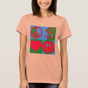 FRIEDENSGELD LIEBE GLÜCKLICH T - Shirt von Frauen