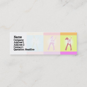 Friedensgitarre - dünn mini visitenkarte