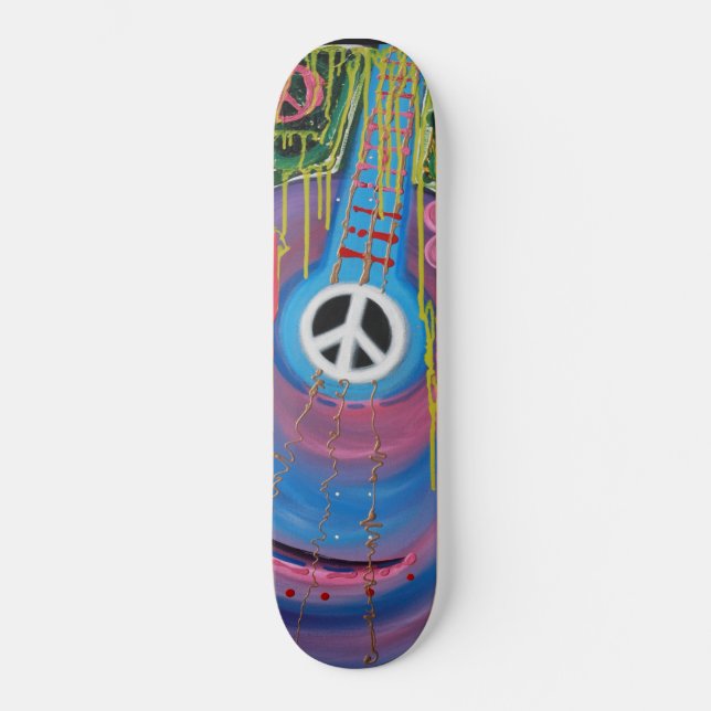 Friedensgitarren-Skateboard Skateboard (Vorderseite)