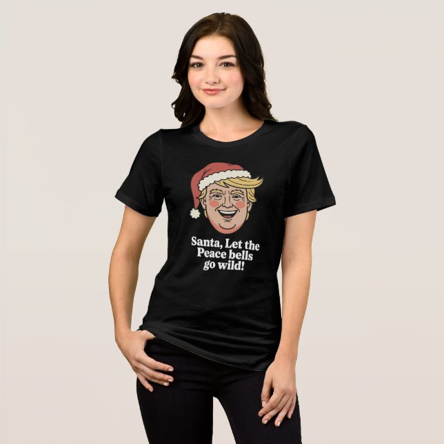 Friedensglocken Tri-Blend Shirt (Vorderseite voll)