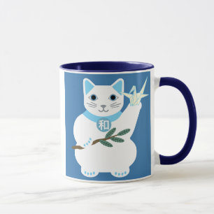 Friedensglückliche Katzen-Tasse Tasse