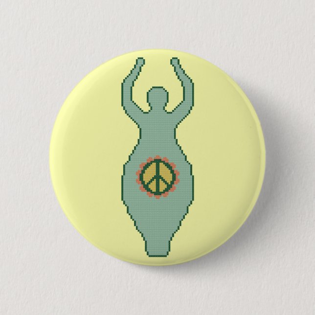 Friedensgöttin-Knopf Button (Vorderseite)