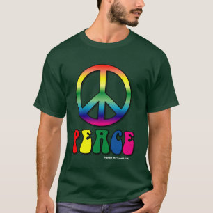 Friedensgrundlegender dunkler T - Shirt