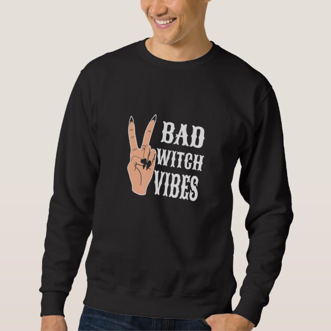 Friedenshand Böse Hexe Vibes   Sweatshirt (Vorderseite)