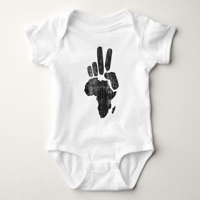 Friedenshand Darfurs Afrika Baby Strampler (Vorderseite)