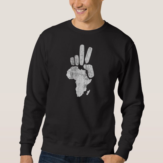 Friedenshand Darfurs Afrika Sweatshirt (Vorderseite)