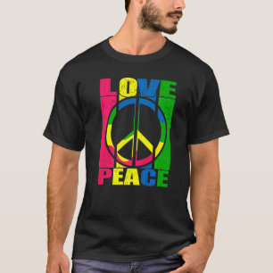 Friedenshand Tie Dye Finger Freiheit Hippie Blumen T-Shirt
