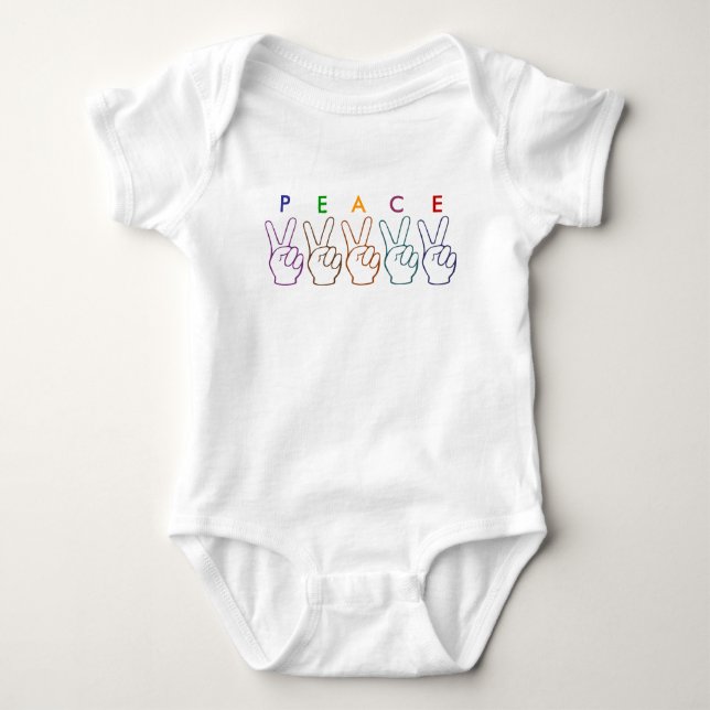 Friedenshandlungen Baby Strampler (Vorderseite)