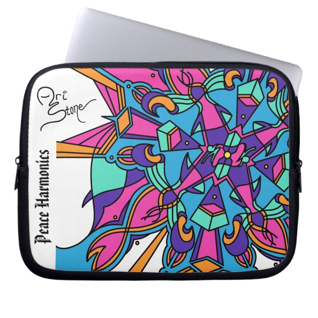 Friedensharmonikhülse Laptopschutzhülle (Vorderseite)