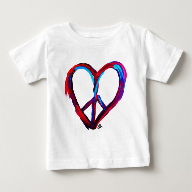 Friedensherz Baby T-shirt (Vorderseite)