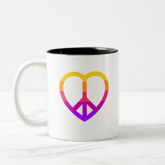 Friedensherz Zweifarbige Tasse