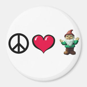 Friedensherzgnome-Kühlschrankmagnet Magnet