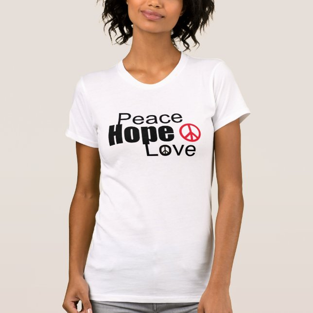 Friedenshoffnungs-Liebe T-Shirt (Vorderseite)