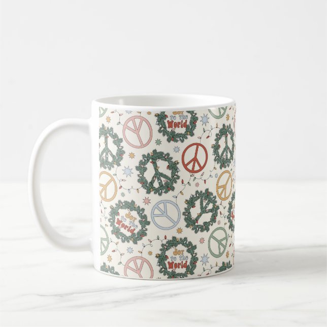 Friedenskämpfe und die Freude am Weltmuster Kaffeetasse (Links)