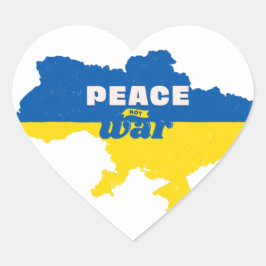 Friedenskarte Herz-Aufkleber