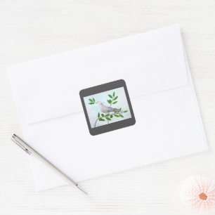 Friedensklemme Quadratischer Aufkleber