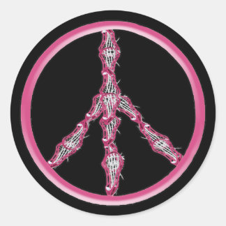 Friedensklemme Runder Aufkleber