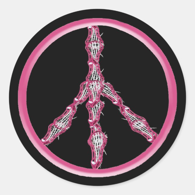 Friedensklemme Runder Aufkleber (Vorderseite)