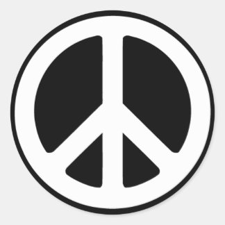 Friedensklemme Runder Aufkleber