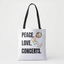 FRIEDENSKONZERTE LEINWAND TOTE BAG