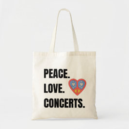 FRIEDENSKONZERTE LIEBE TOTE BAG TRAGETASCHE