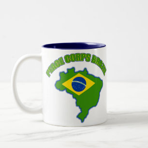 Friedenskorps Brasilien Zweifarbige Tasse