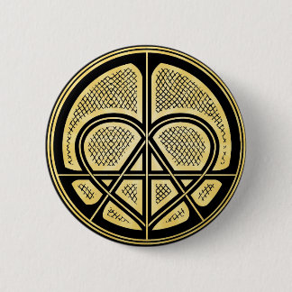 FRIEDENSLiebe-ANARCHIE humanitärer Symbol-Knopf Button